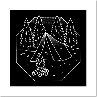 Camping in the forest Posters and Art